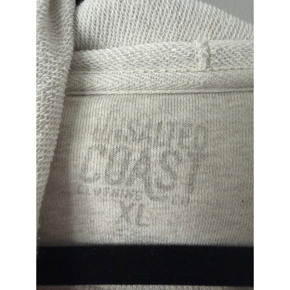 Unsalted Coast Michigan Graphic Hoodie Oatmeal‎ Heather Thumbhole Cuffs XL - Picture 3 of 8